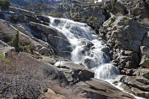 Lower Tokopah Falls on Marble Fork Kaweah River, Sequoia National Park, California