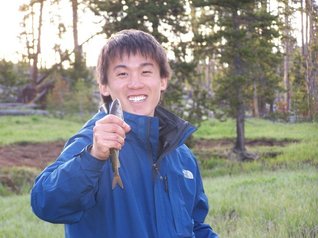 Photo of young fisherman in Yosemite National Park