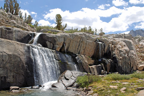 Sabrina Basin waterfall, California